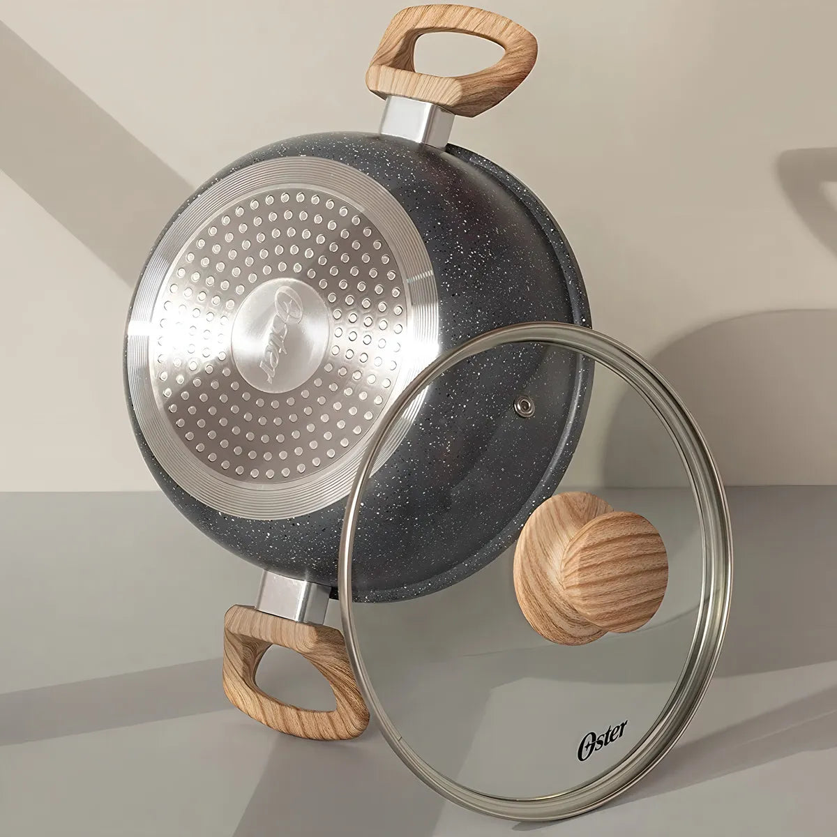 Conjunto De Panelas 5 Peças Marble Edition - Dark Grey