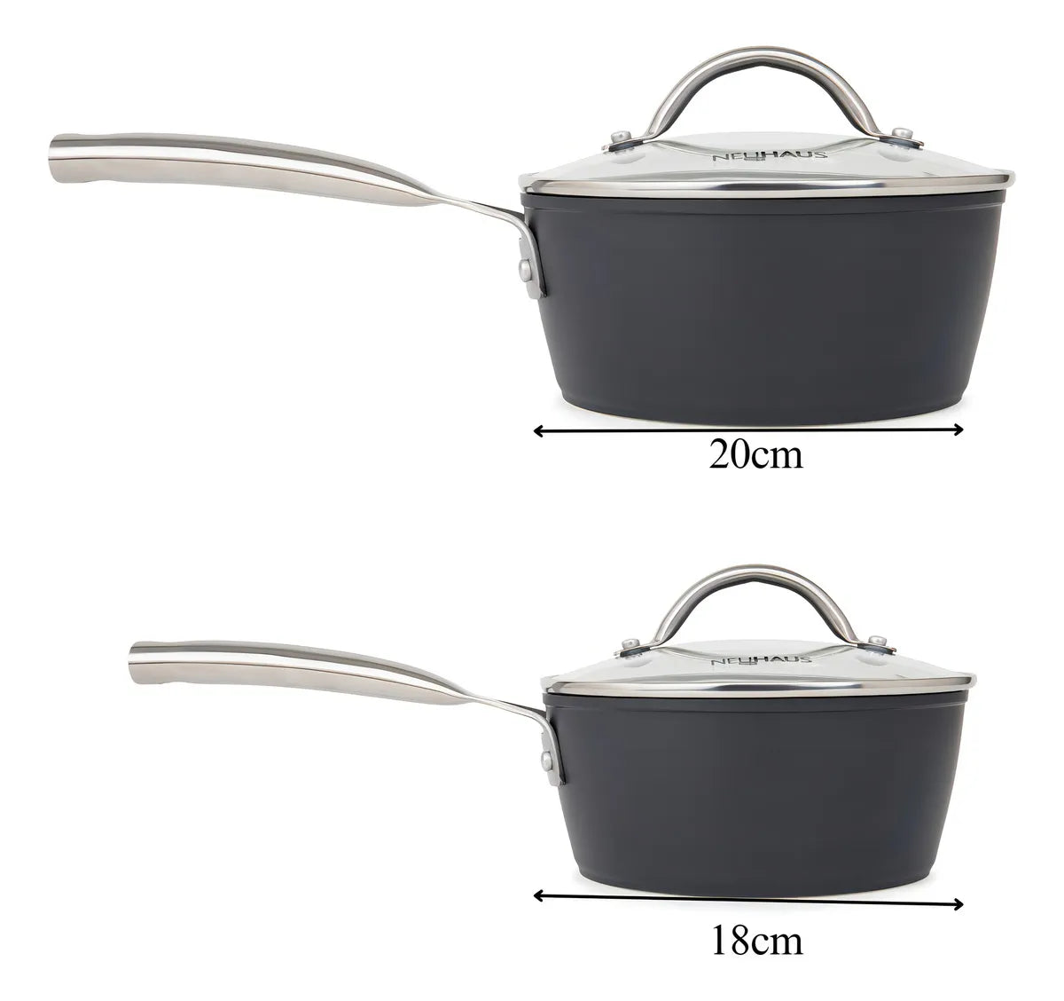 Jogo De Panelas 8 Peças Ceramic Prime Black - Neuhaus