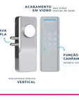 FECHADURA DE SOBREPOR VERTICAL ESF-DS1100V – PRATA