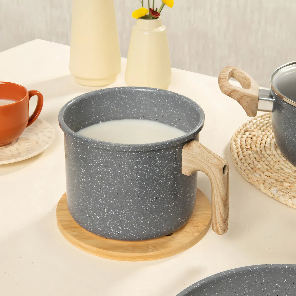 Jogo De Panela 4 Peças Indução Antiaderente Dark Grey Oster