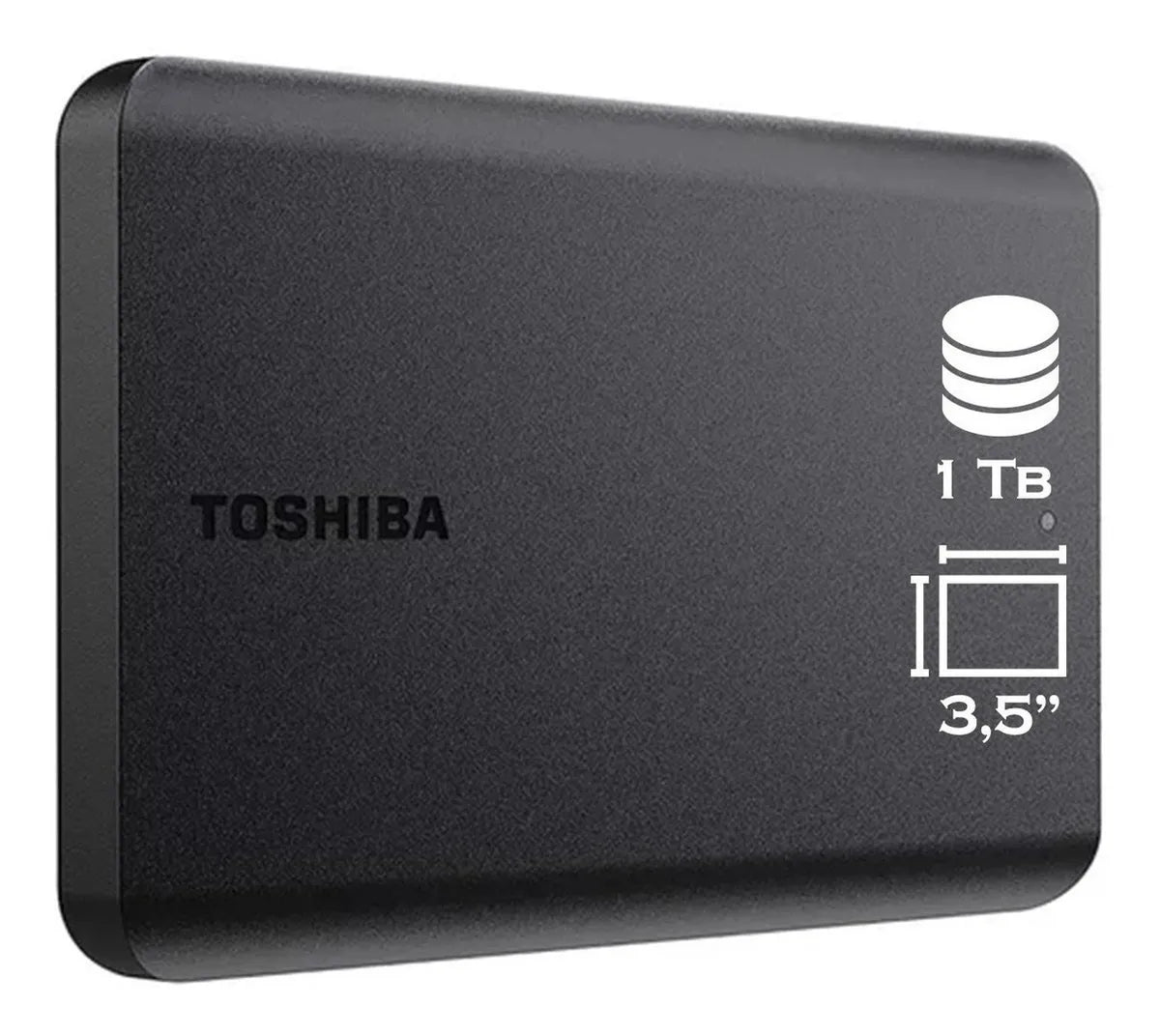 HD Externo Toshiba 1TB Canvio Basics Preto HDTB510XK3AA
