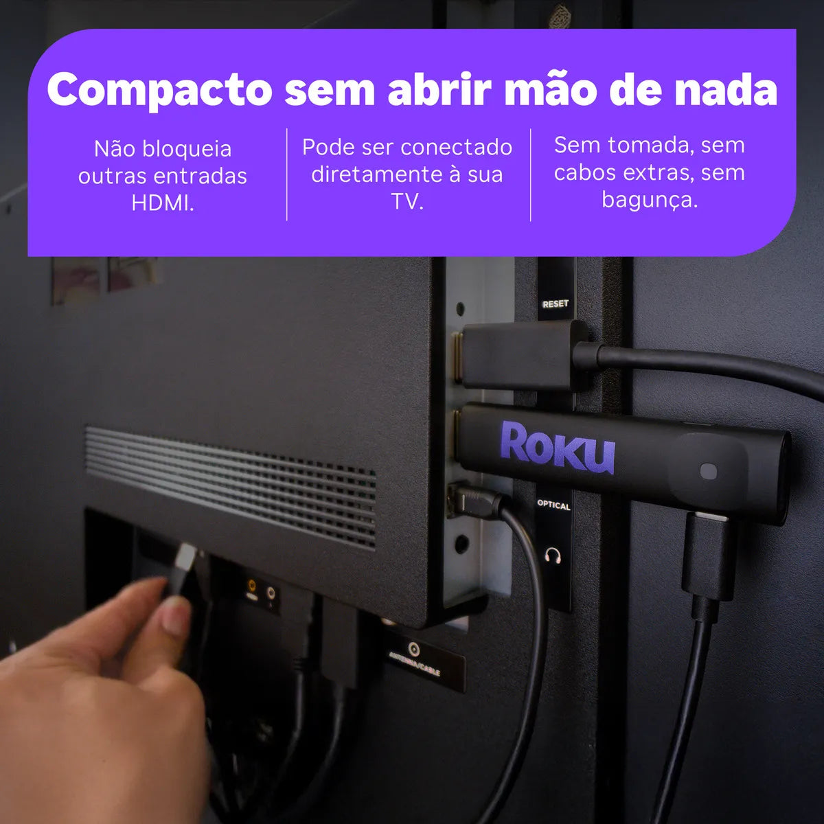 Roku Streaming Stick 2025, Dispositivo para TV HD/FHD