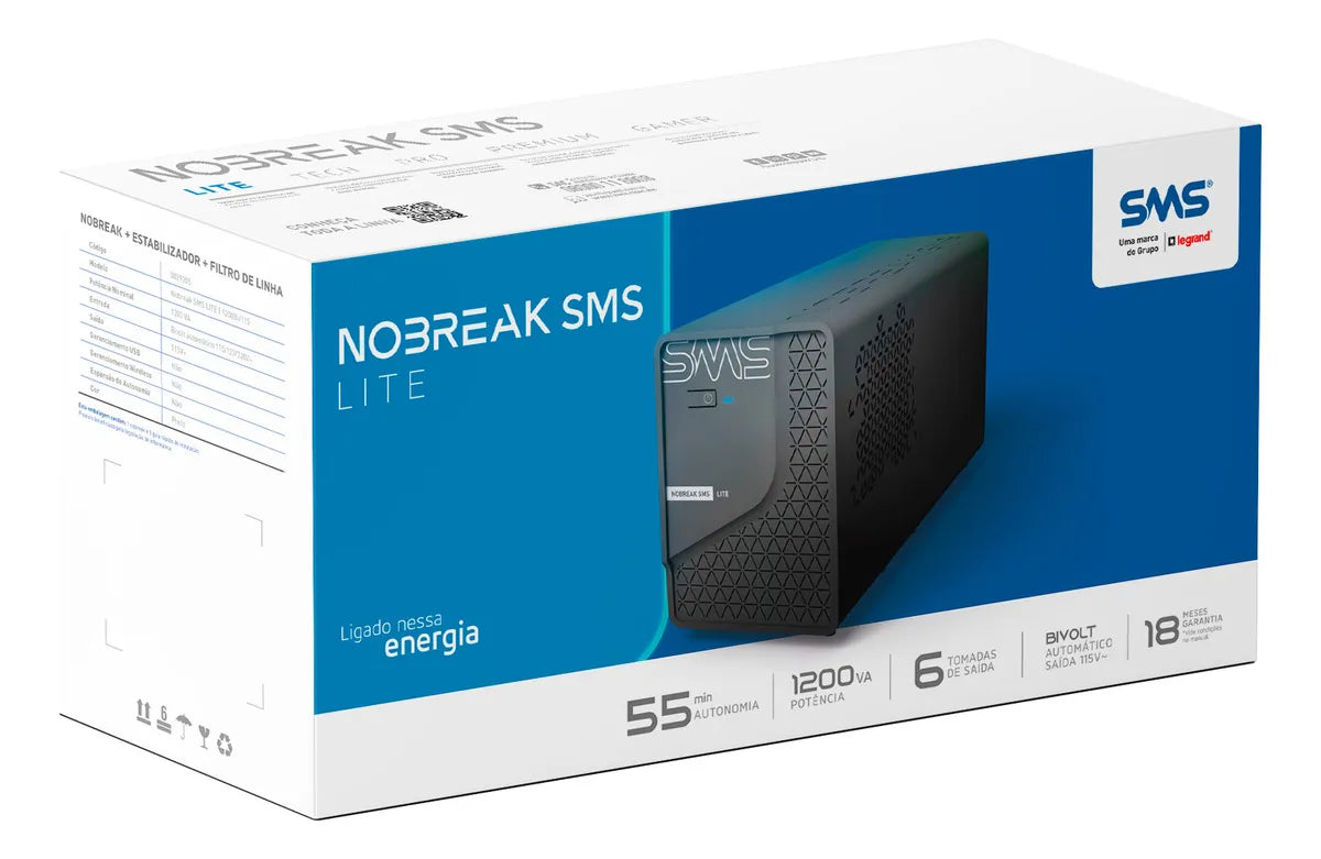 Nobreak SMS LITE 1200Bi/115v 29205