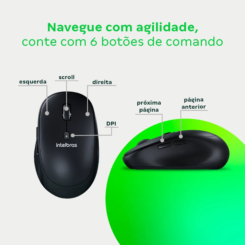 MOUSE INTELBRAS MSI200 -SEM FIO PRETO BLISTER