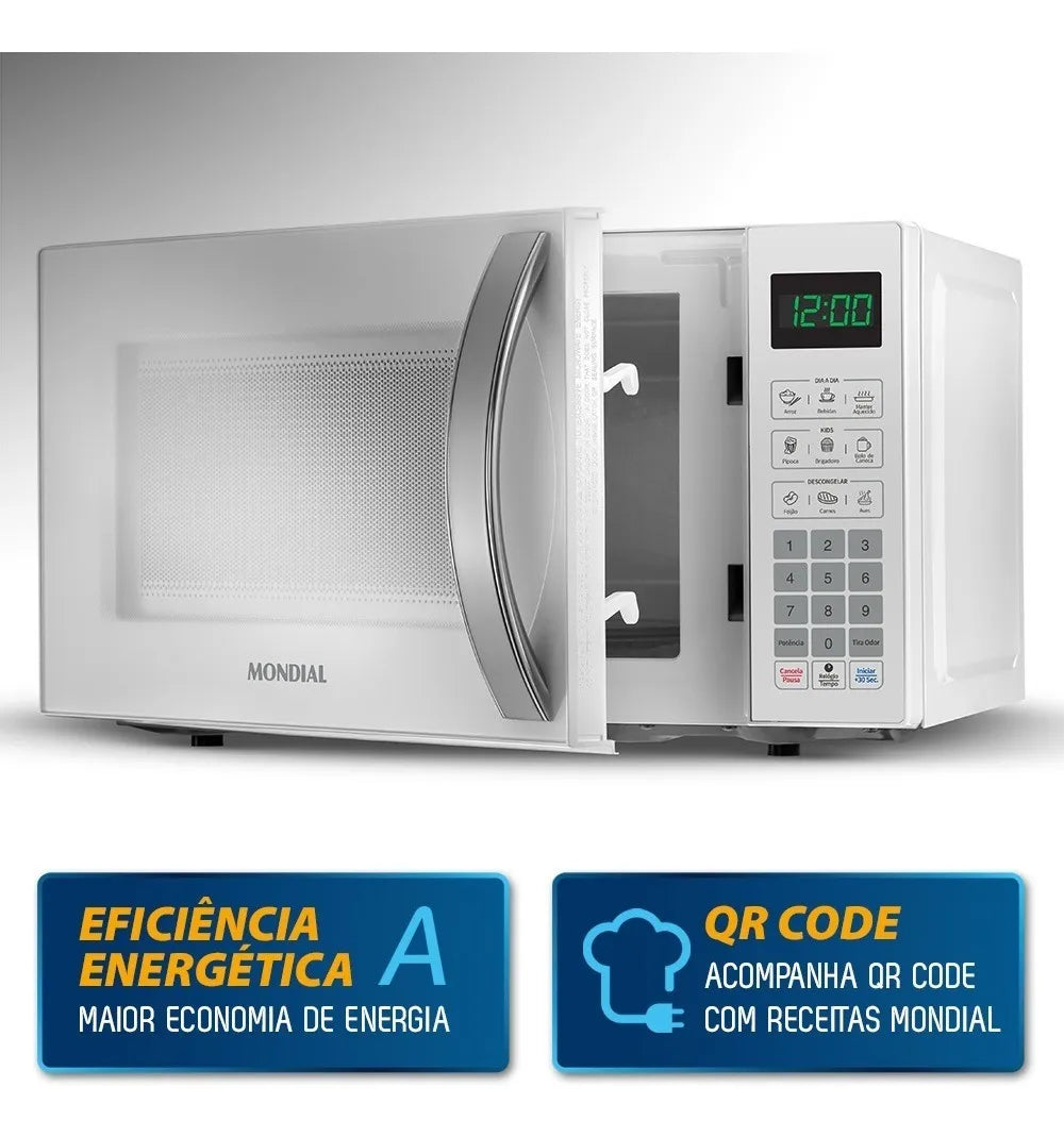 Micro-Ondas, Mondial, Branco, 1200W - MO-01-21-W 220v