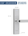 Fechadura Digital com Biometria, Elsys,ESF-DE2000B - Prata