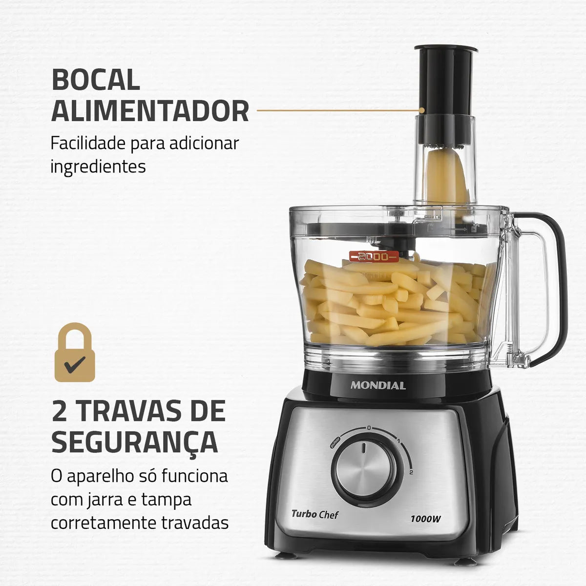 Multiprocessador Turbo Chef 5 em 1 Mondial MPN-01-B - 110V
