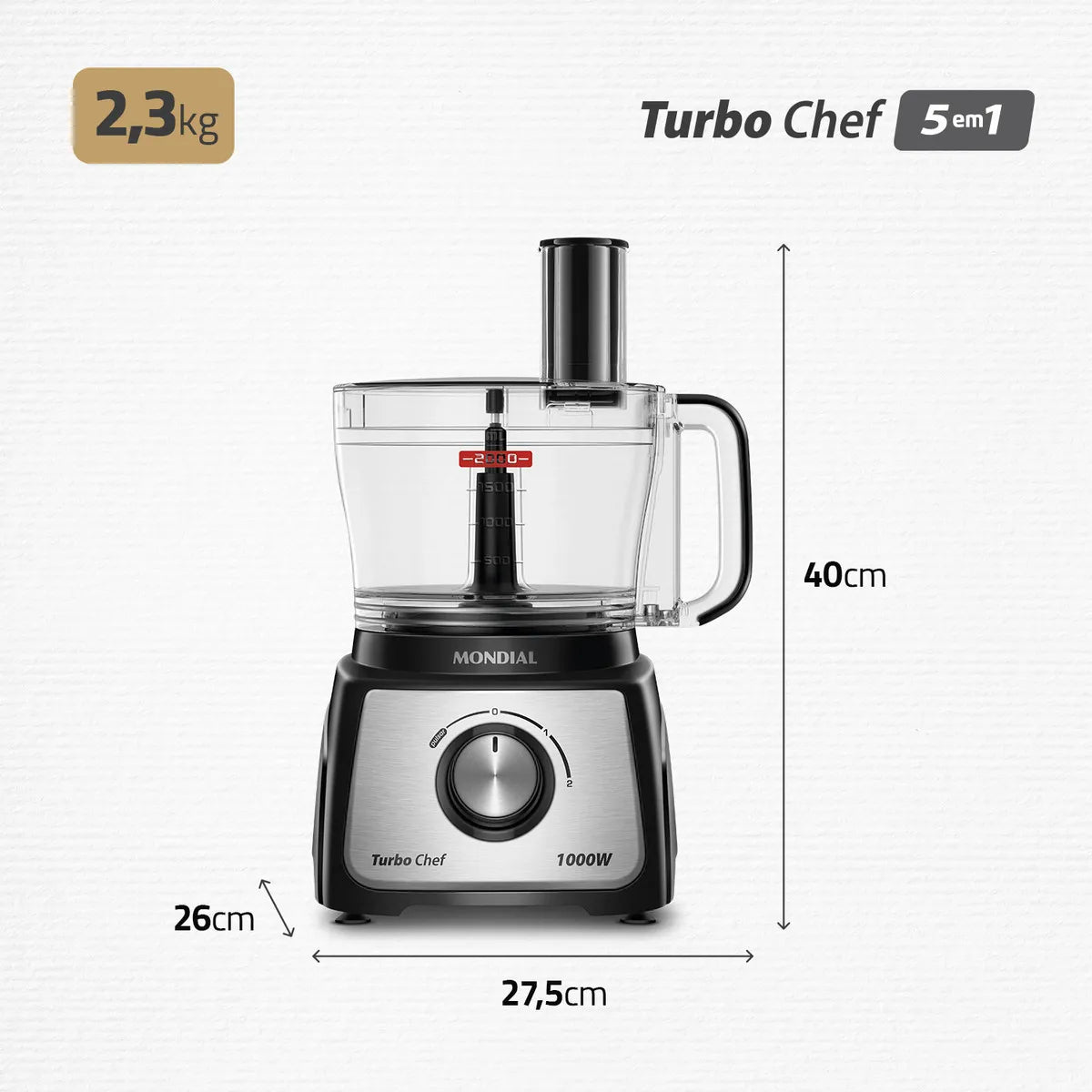 Multiprocessador Turbo Chef 5 em 1 Mondial MPN-01-B - 110V