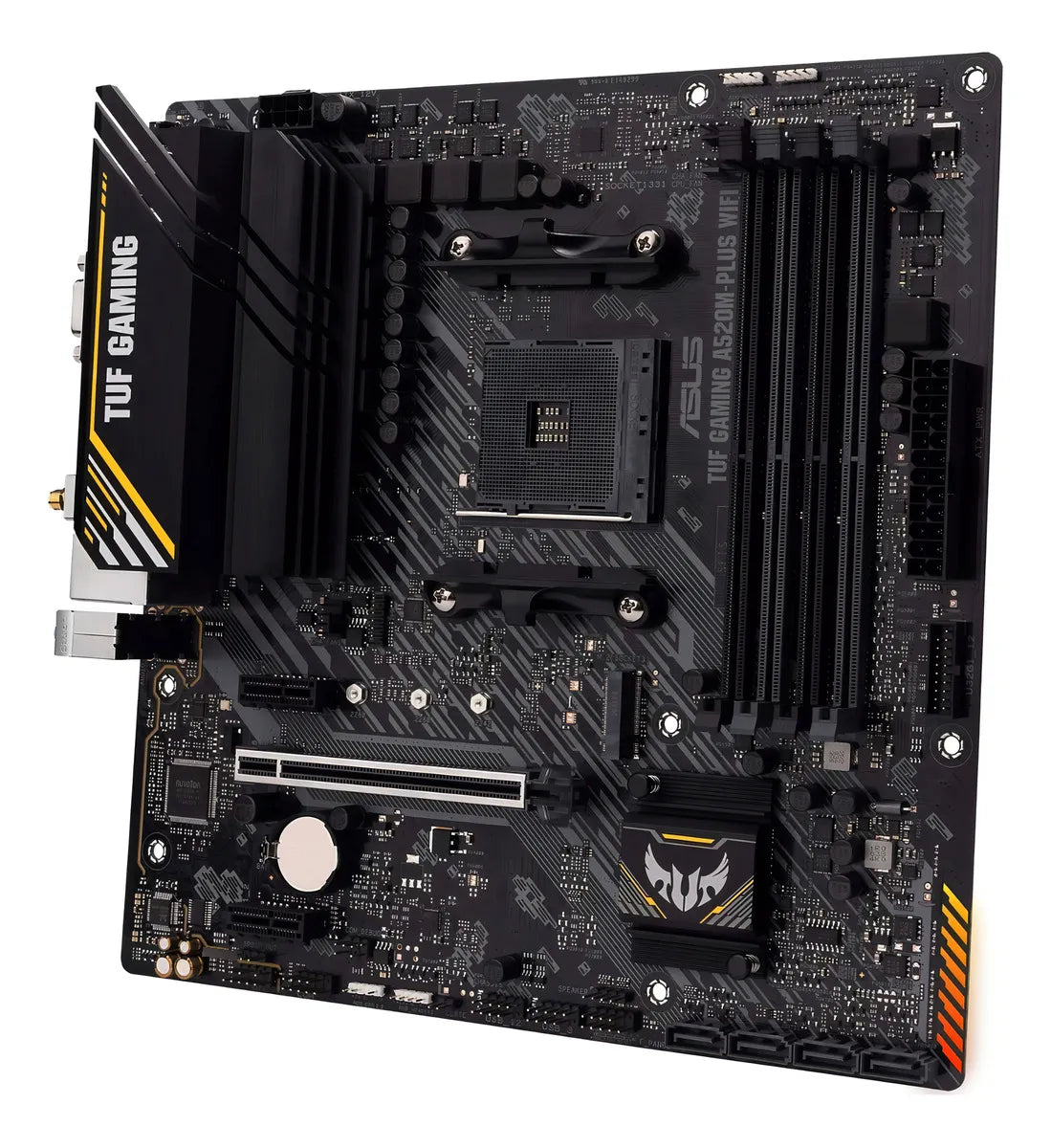 Placa-mãe Asus Tuf A520m-plus Wi-fi Amd Am4 Ryzen Preto