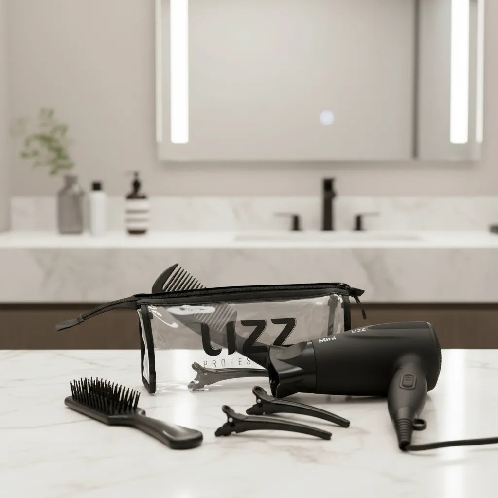 Secador De Cabelo Lizz Mini Preto 1200w Viagem Bivolt