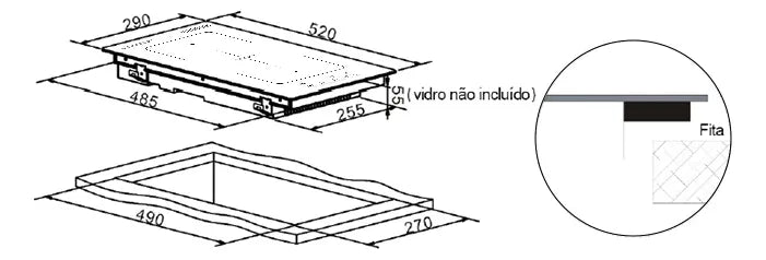 Cooktop De Inducao 2 Zonas Power Booster 3500w Black&amp;Decker - 220v