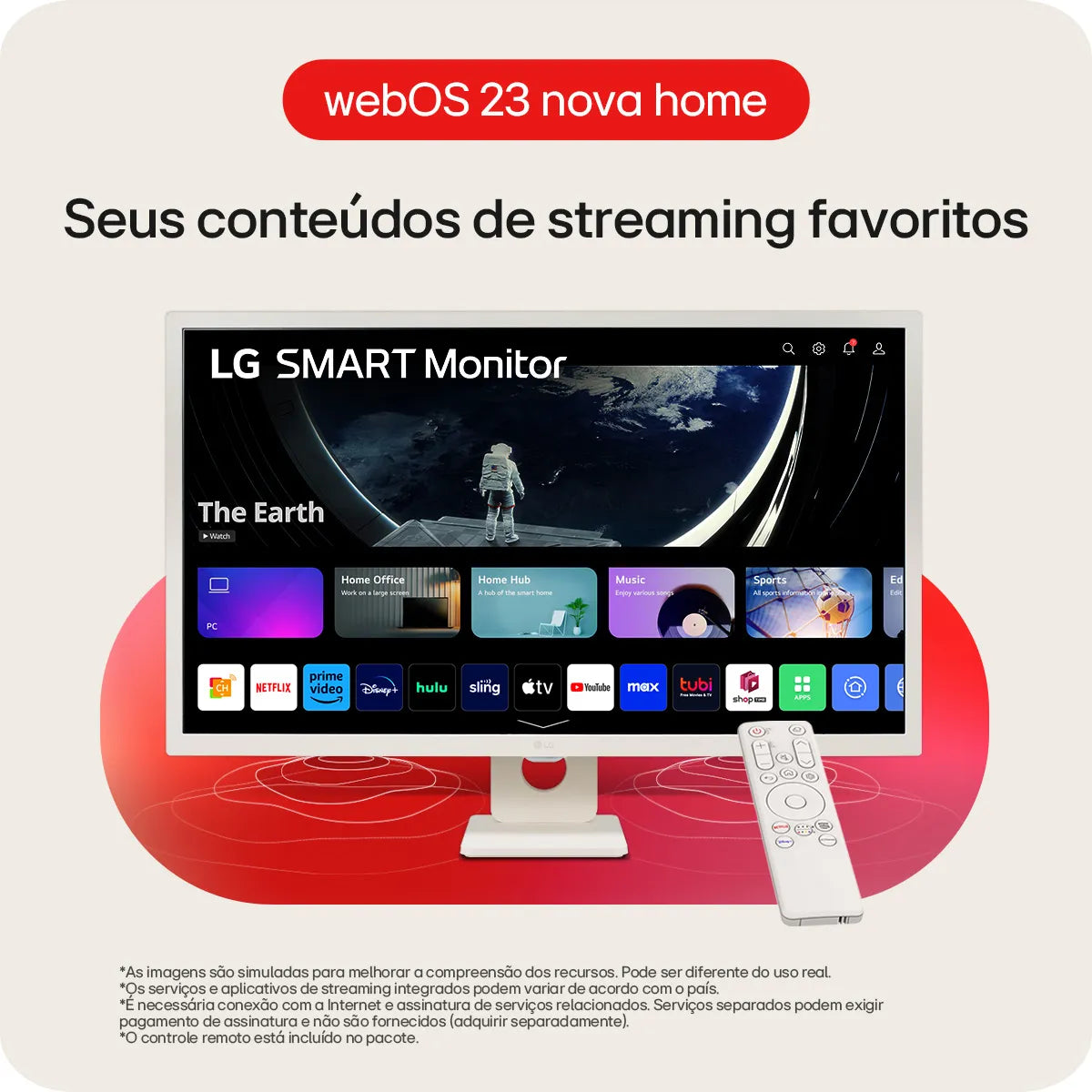 Monitor LG MyView Smart - Tela IPS de 32”, FHD, WebOS, ThinQ