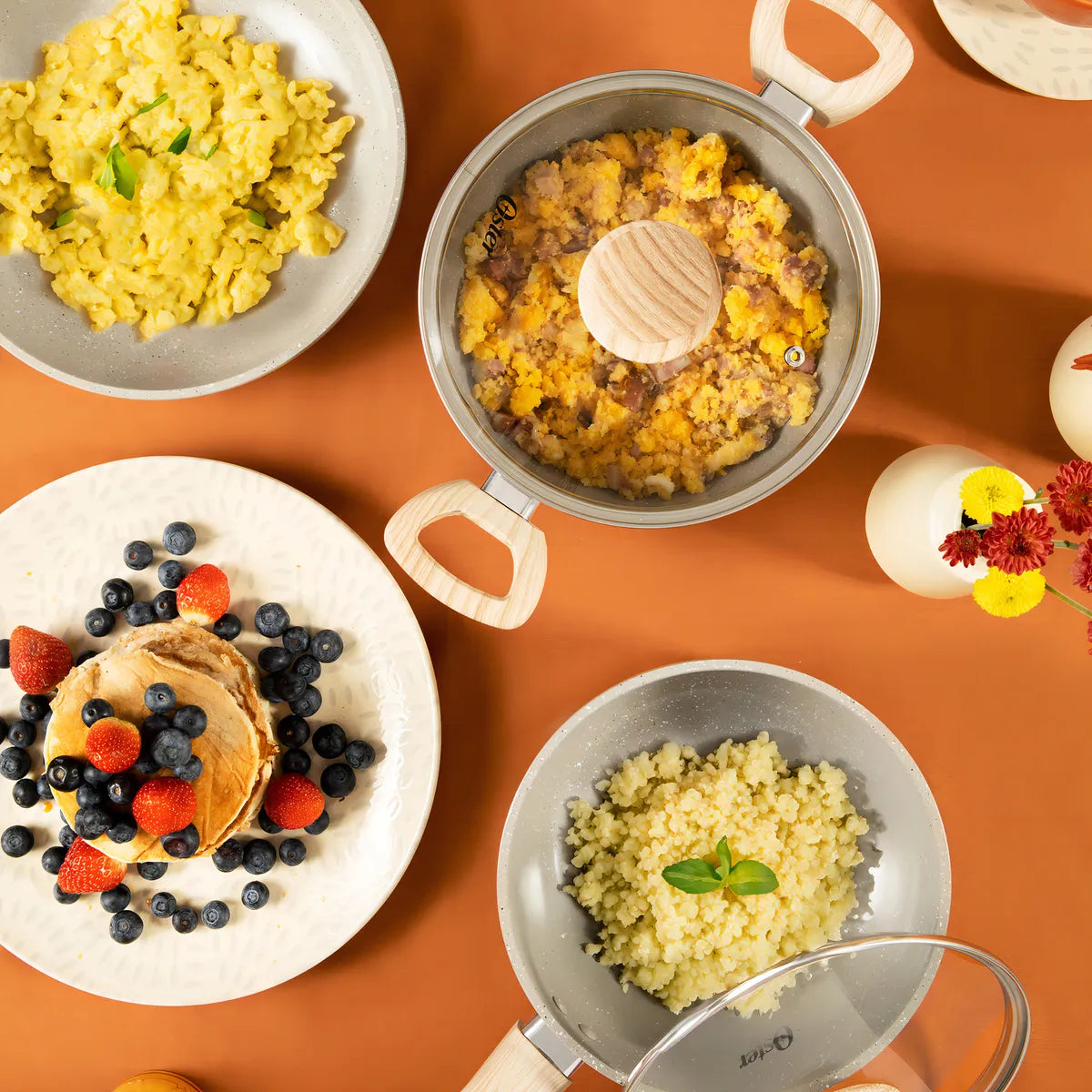 Conjunto De Panelas 4 Peças Marble Edition- Cinza Dust Oster