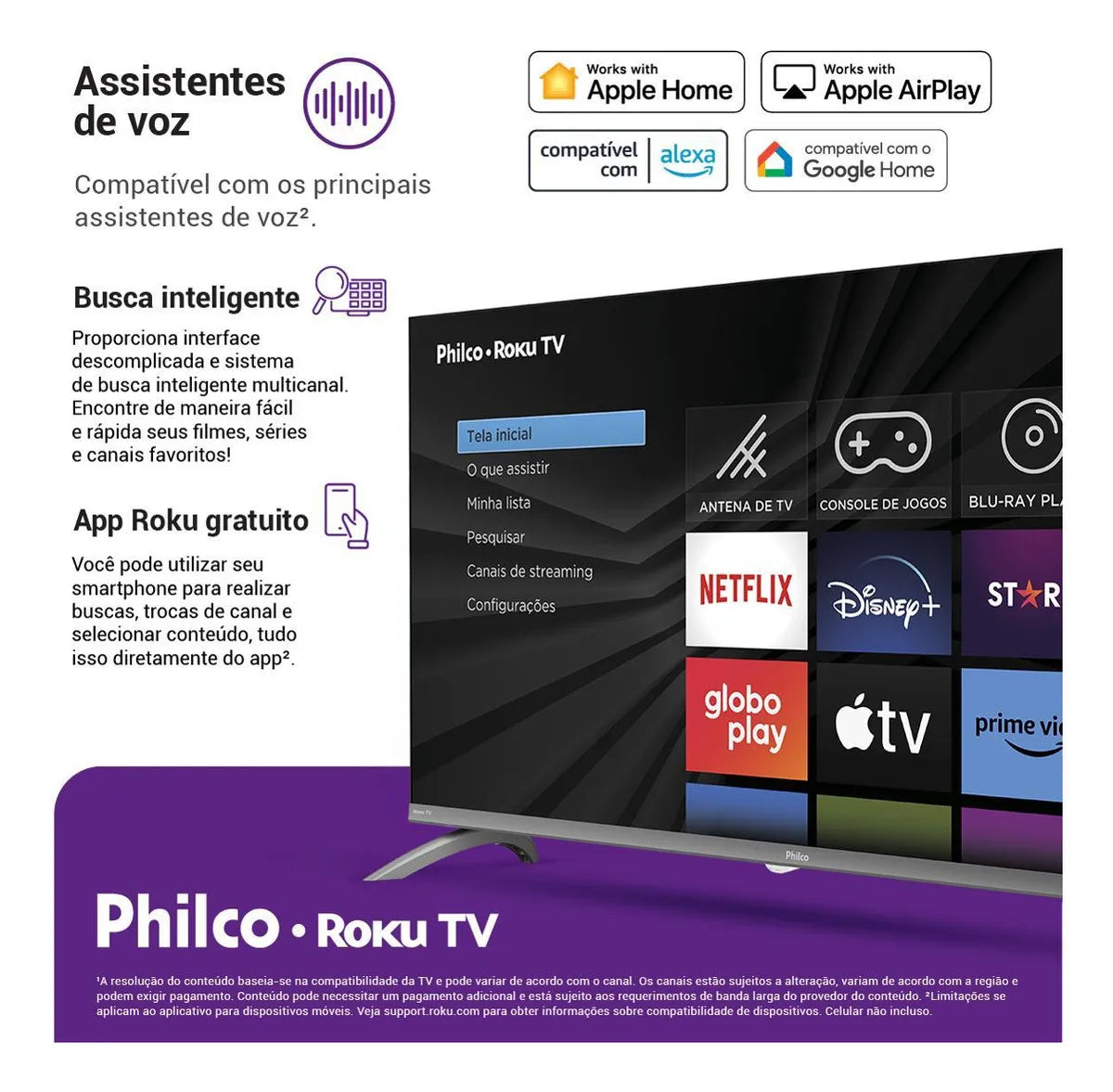 Smart Tv 32 Philco Led Roku Tv Hd Dolby Audio Bivolt P32CRA