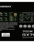 Fonte gamemax GX700 BK