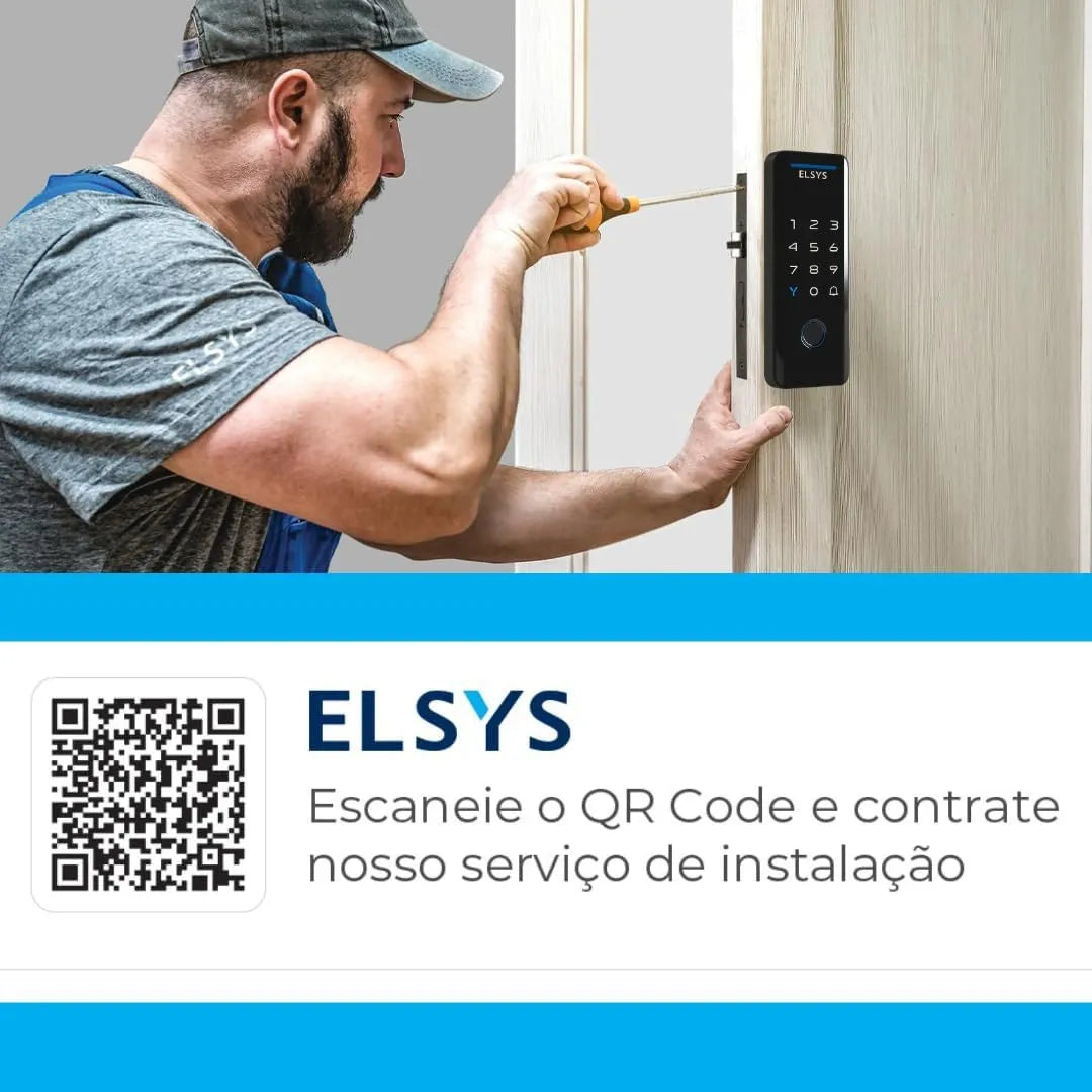 Fechadura Digital de Sobrepor ELSYS, Com Senha, Preto