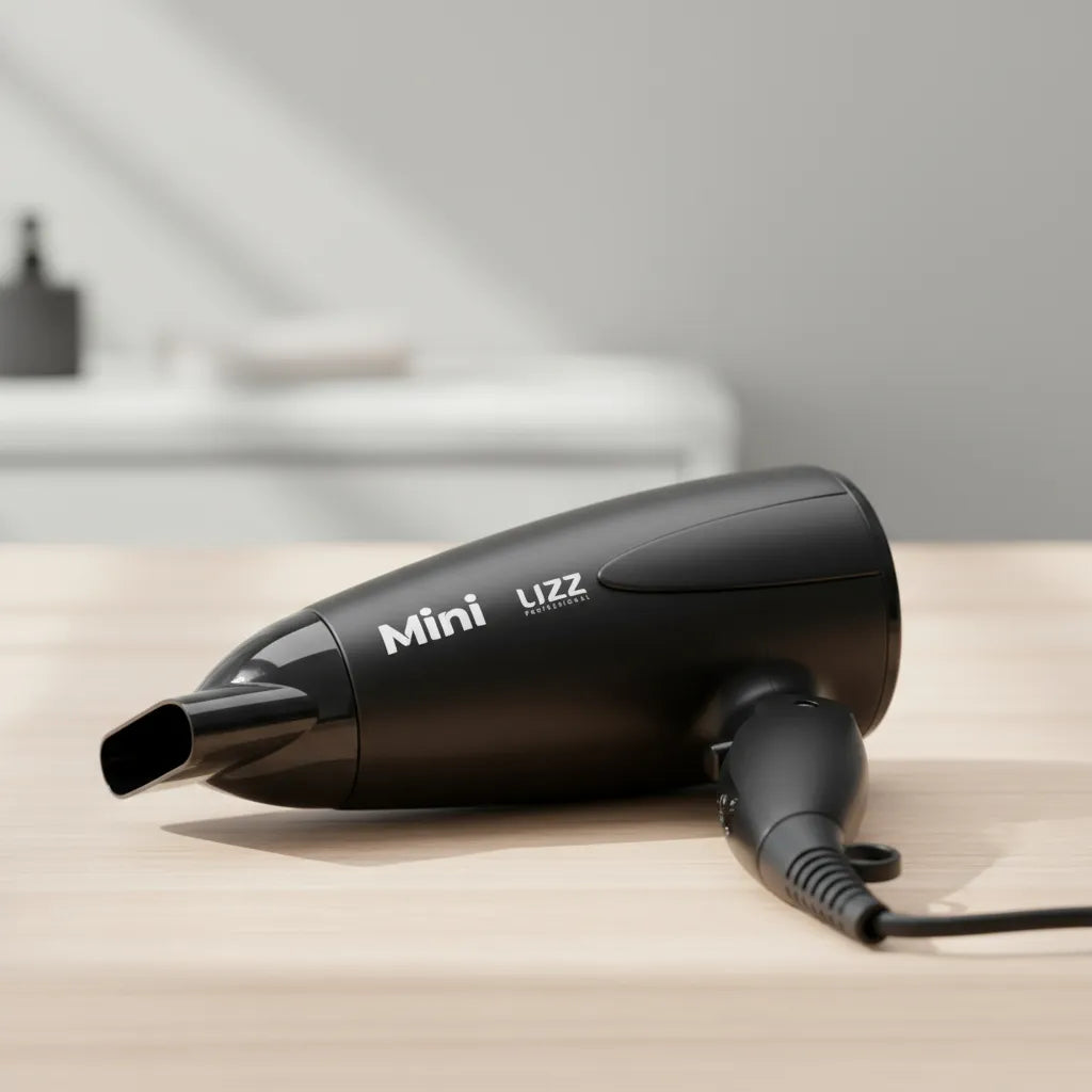 Secador De Cabelo Lizz Mini Preto 1200w Viagem Bivolt