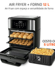 Fritadeira Air Fryer Forno Oven 12L Mondial AFO-12L-BI 110V