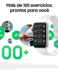 Samsung Smartwatch Galaxy Fit3 Prata, Pulseira Branca