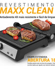 Grill Philco 2 Em 1 Chapa Com Abertura 180° Pgr50a 220v