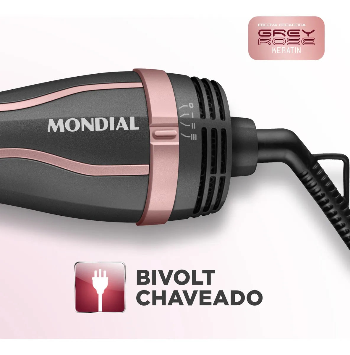 Escova Secadora Keratin Mondial ES-11-BI 1200W - Bivolt