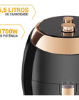 Fritadeira Air Fryer Chrome 5.5L PFR02PC 127v Philco