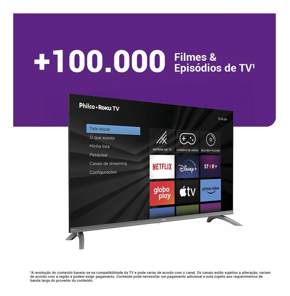 Smart Tv 32 Philco Led Roku Tv Hd Dolby Audio Bivolt P32CRA