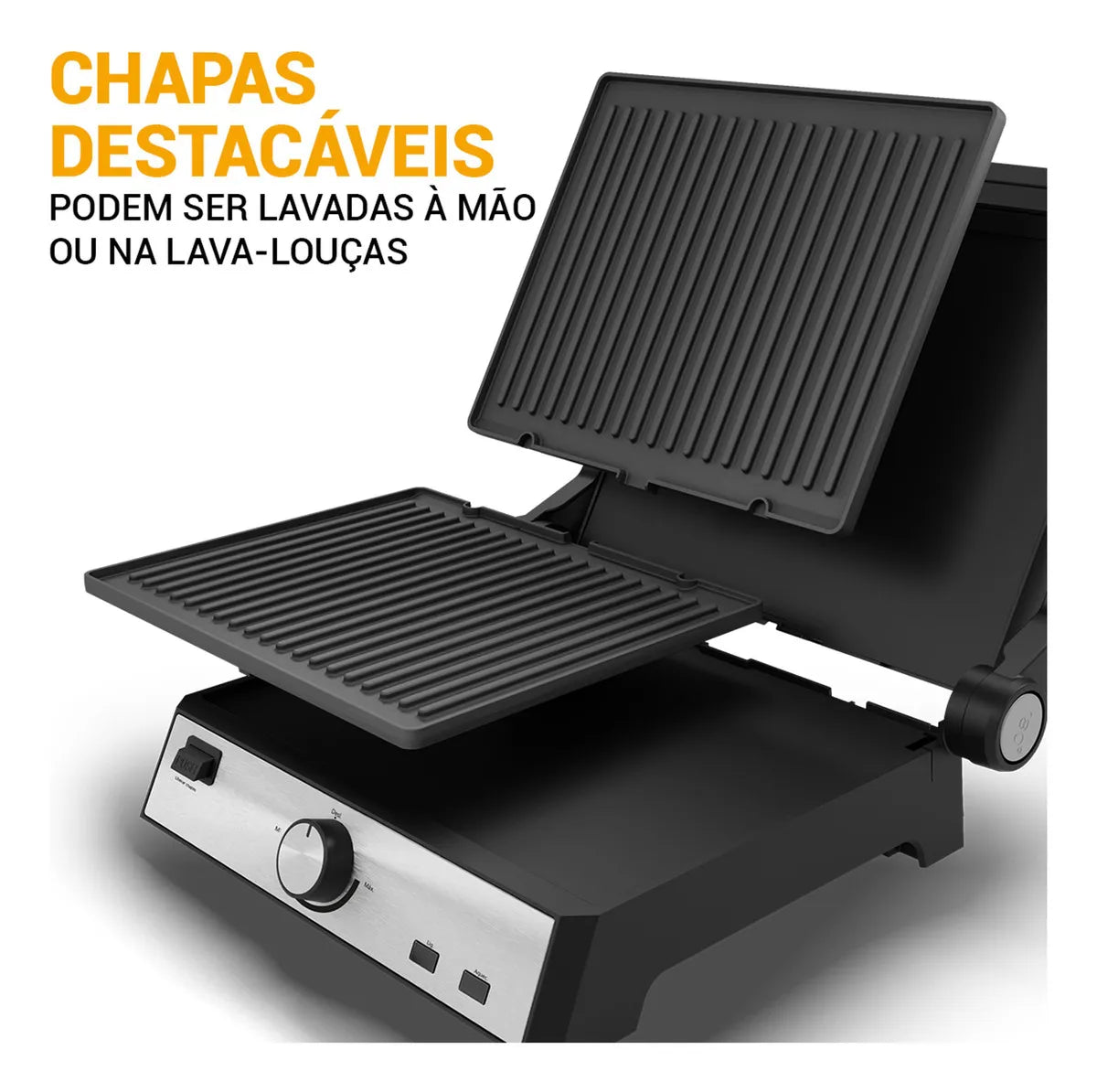 Grill Philco 2 Em 1 Chapa Com Abertura 180° Pgr50a 220v