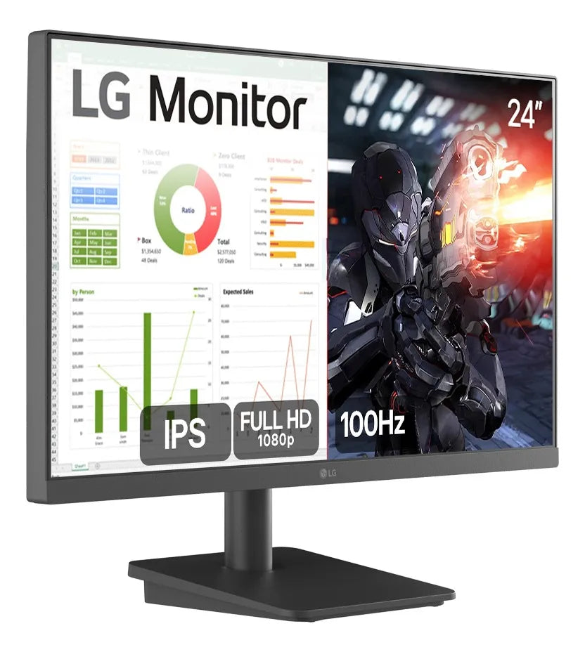 Monitor PC Gamer LG 24” IPS, Full HD, 100Hz, HDMI - 24MS500-B