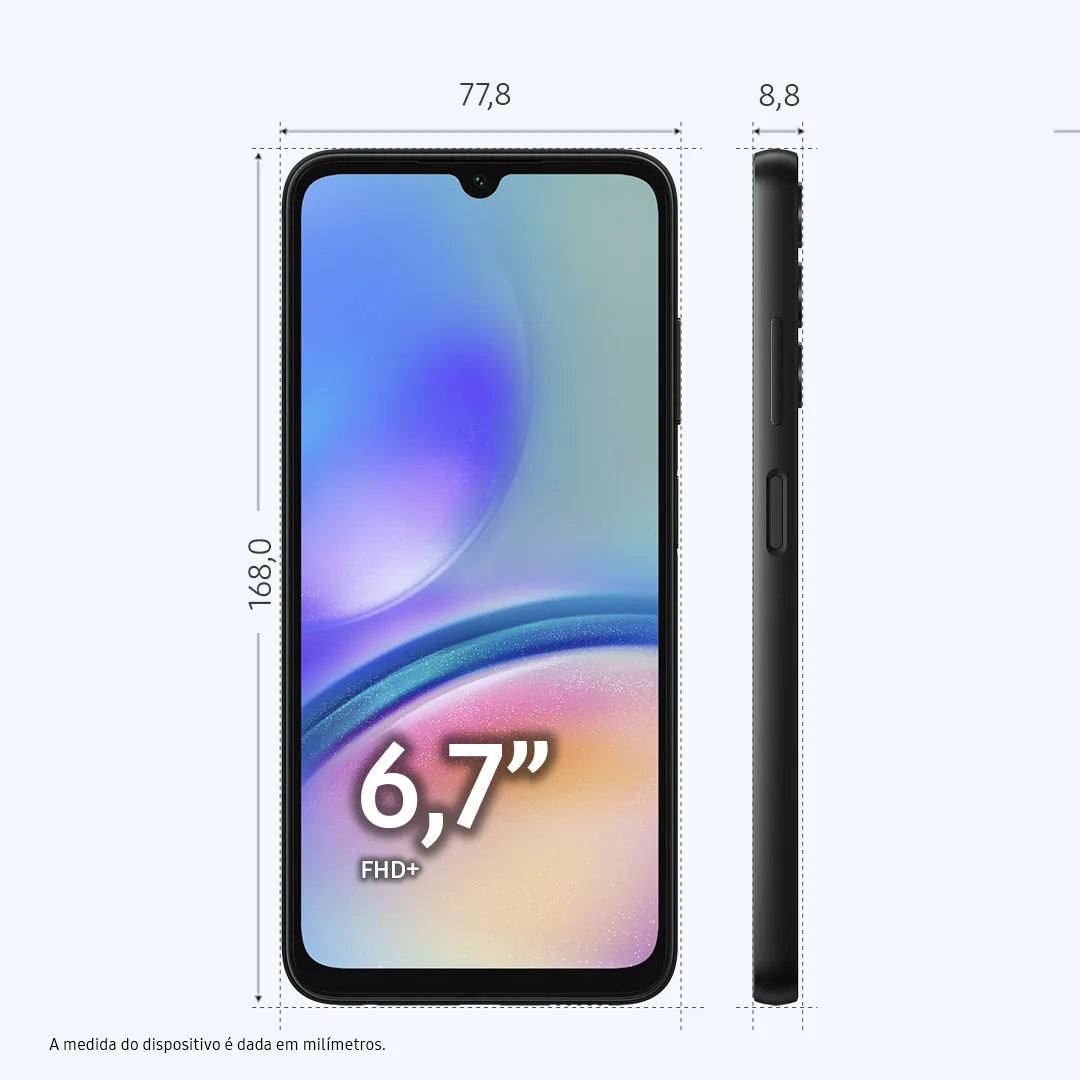 Smartphone Samsung Galaxy A05s 128GB 6GB RAM - Preto