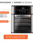 Fritadeira Air Fryer Forno Oven 12L Mondial AFO-12L-BI 110V