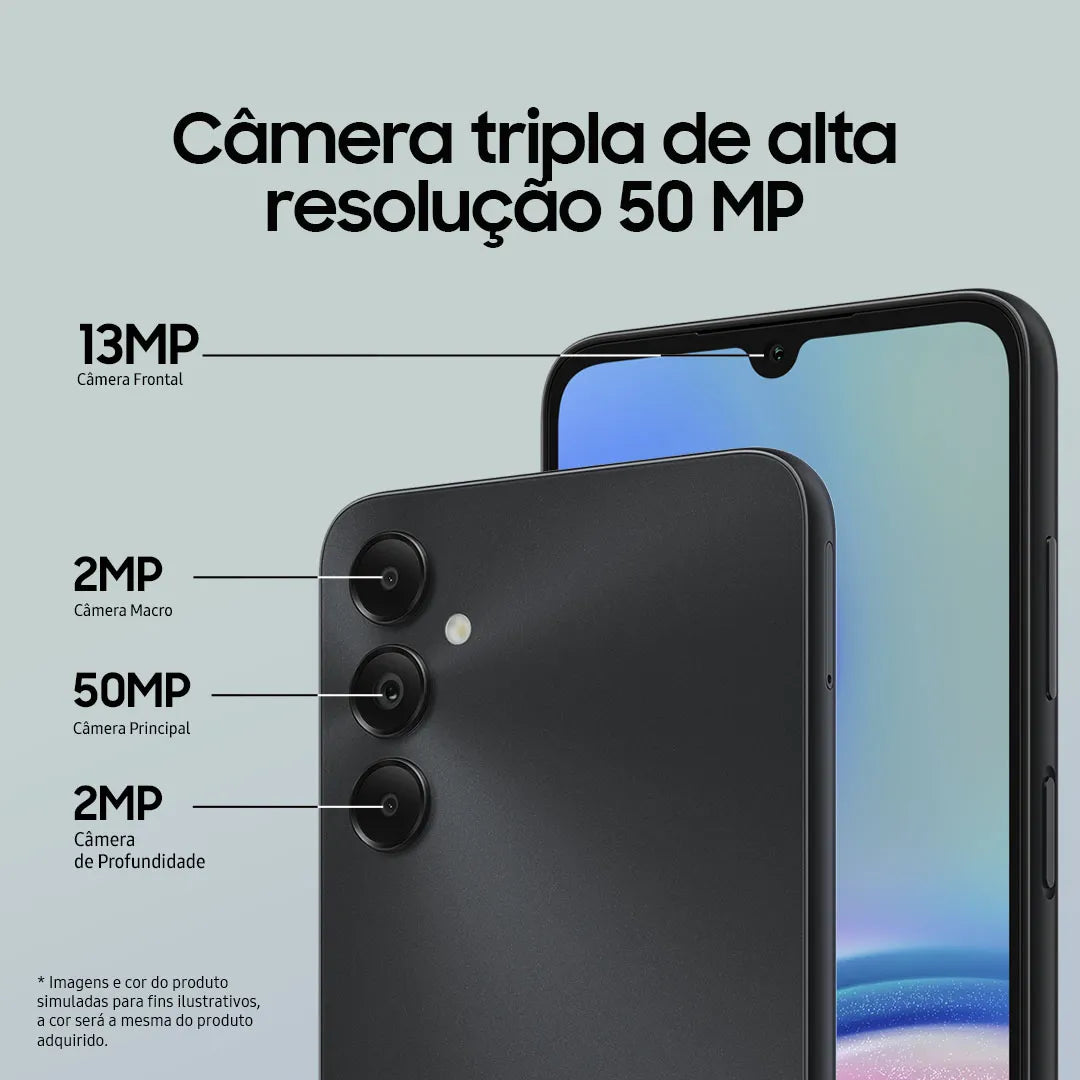 Smartphone Samsung Galaxy A05s 128GB 6GB RAM - Preto