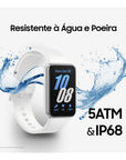 Samsung Smartwatch Galaxy Fit3 Prata, Pulseira Branca