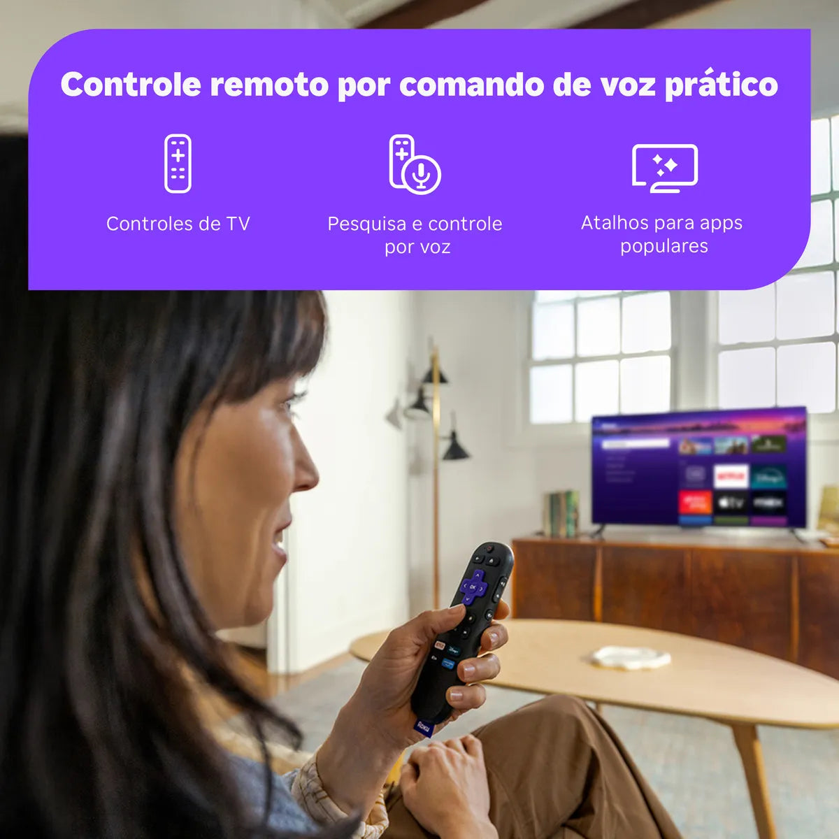 Roku Streaming Stick 2025, Dispositivo para TV HD/FHD