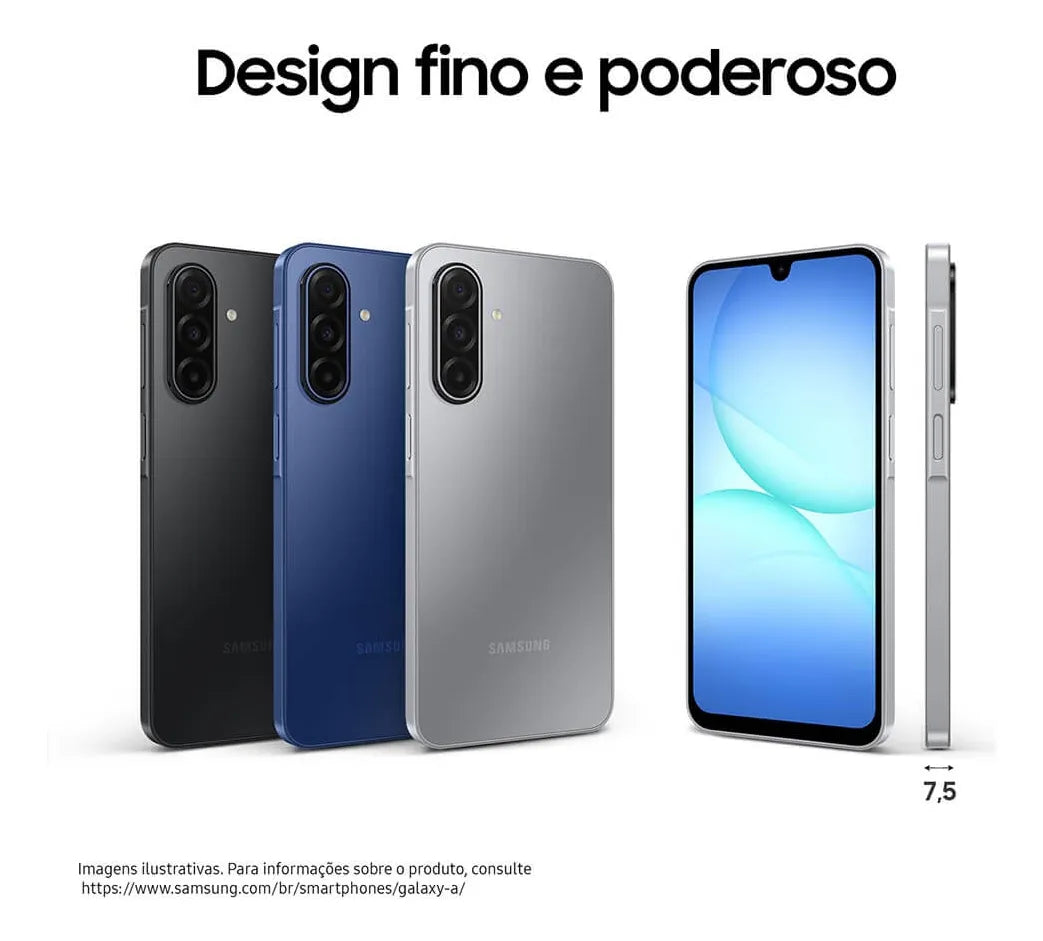 Smartphone Samsung Galaxy A17 5G, 128GB, 4GB, 50MP Tela 6.7&quot; - Preto