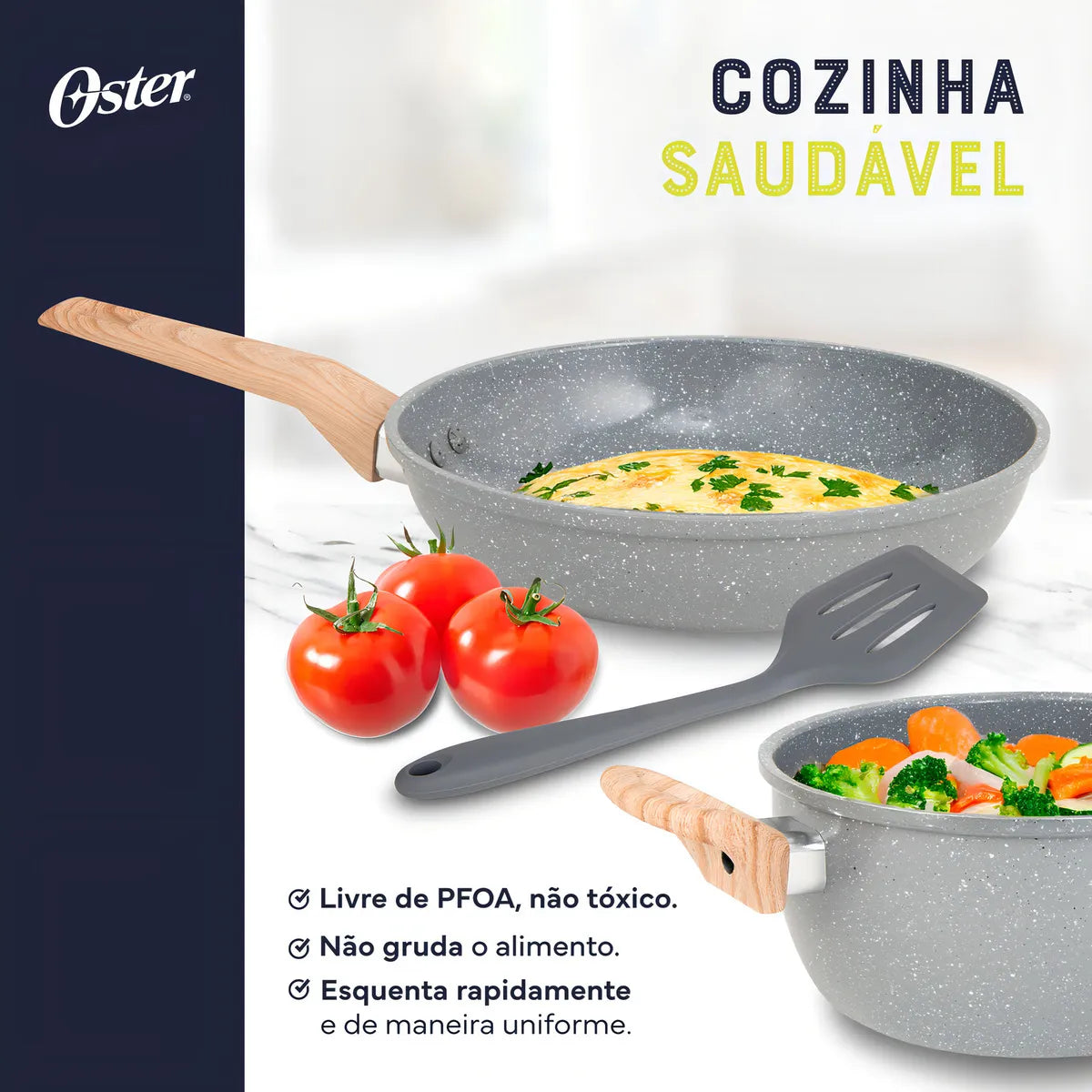 Conjunto De Panelas E Leiteira 5 Peças Marble Ed Dark Gray