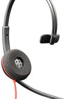 Headset com fio Blackwire 3210 USB-C + Adaptador USB-C/A