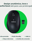 MOUSE INTELBRAS MSI200 -SEM FIO PRETO BLISTER