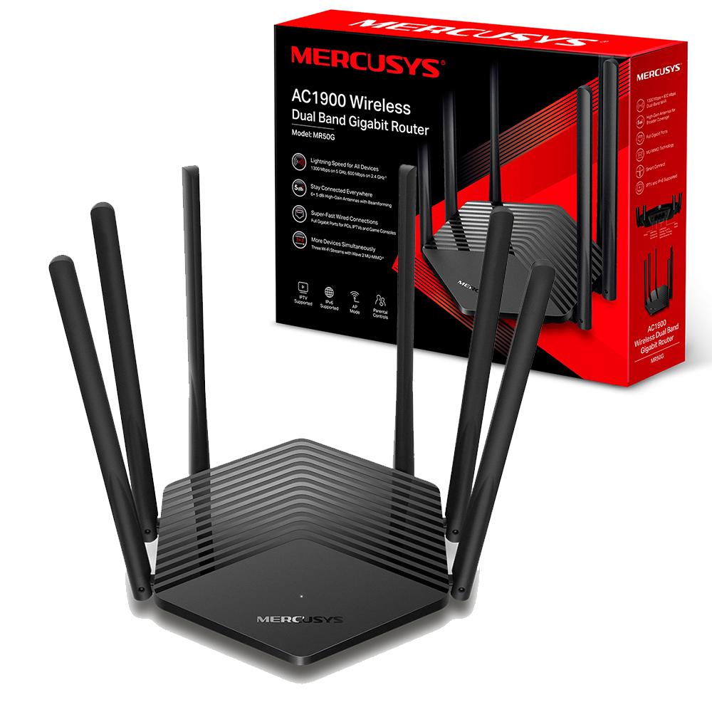 Roteador Dual Band Mercusys AC1200 MR30G Gigabit, Preto