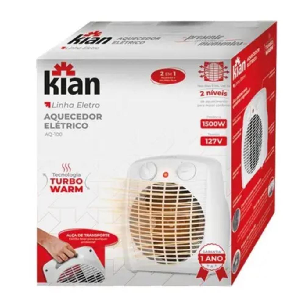 AQUECEDOR ELET 1500W BR 127V AQ100 KIAN