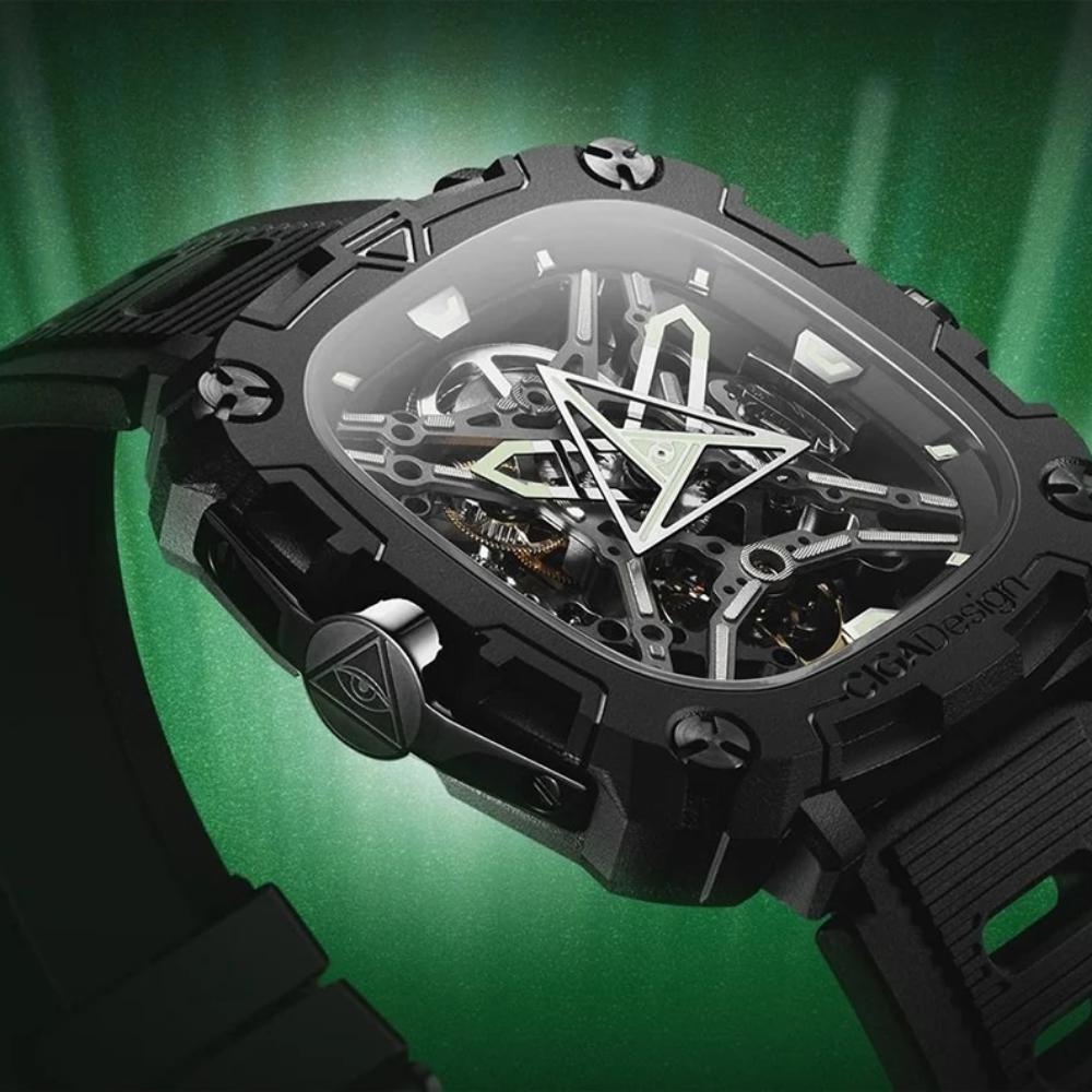 Relógio Masculino CIGA design Eye of Horus Black X051 BB01 W5B