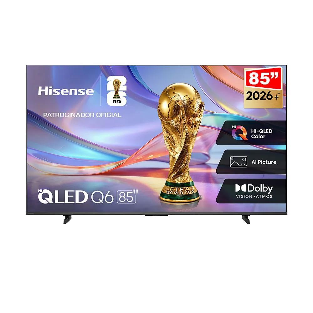 Smart TV Hisense 85 polegadas 85Q6QVV QLED 4K UHD Vidaa U9 Dolby Vision e Dolby Atmos