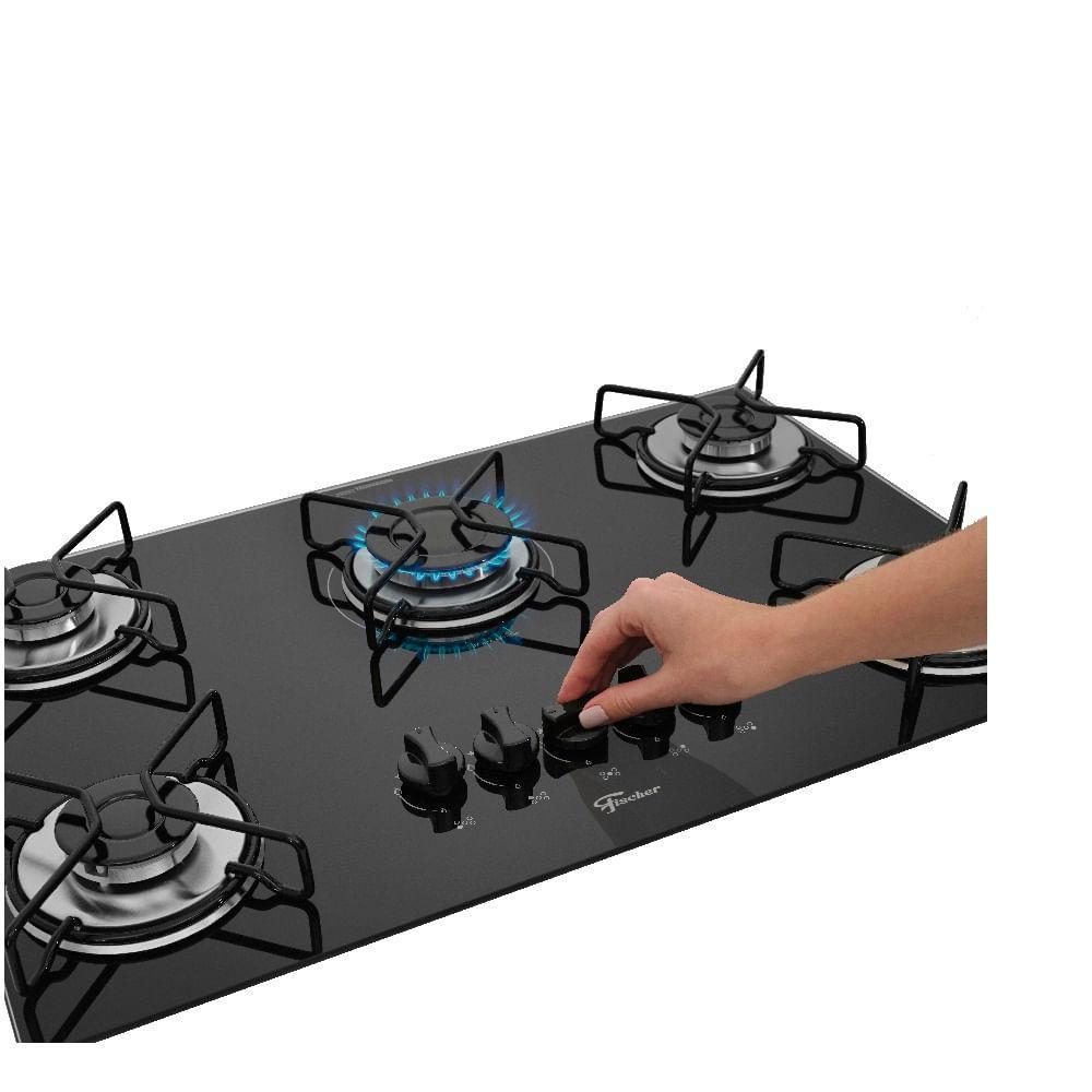 COOKTOP FISCHER 5Q FIT LINE GÁS MESA