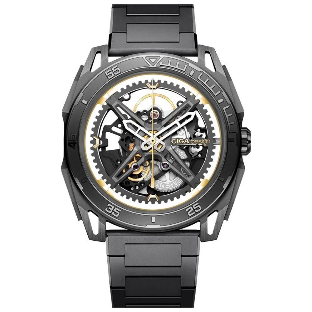 Relógio Masculino CIGA design Skeleton EDGE Falcon Carbon Z039 GG01 1G