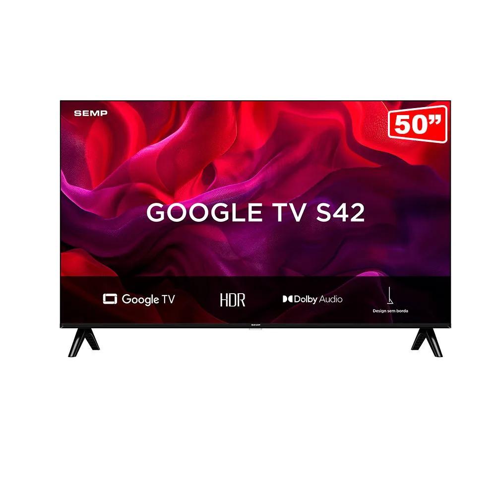 Smart TV LED 50 polegadas SEMP S42 Full HD 60Hz G–TV 50S42 HDR10 Preto Dolby Audio