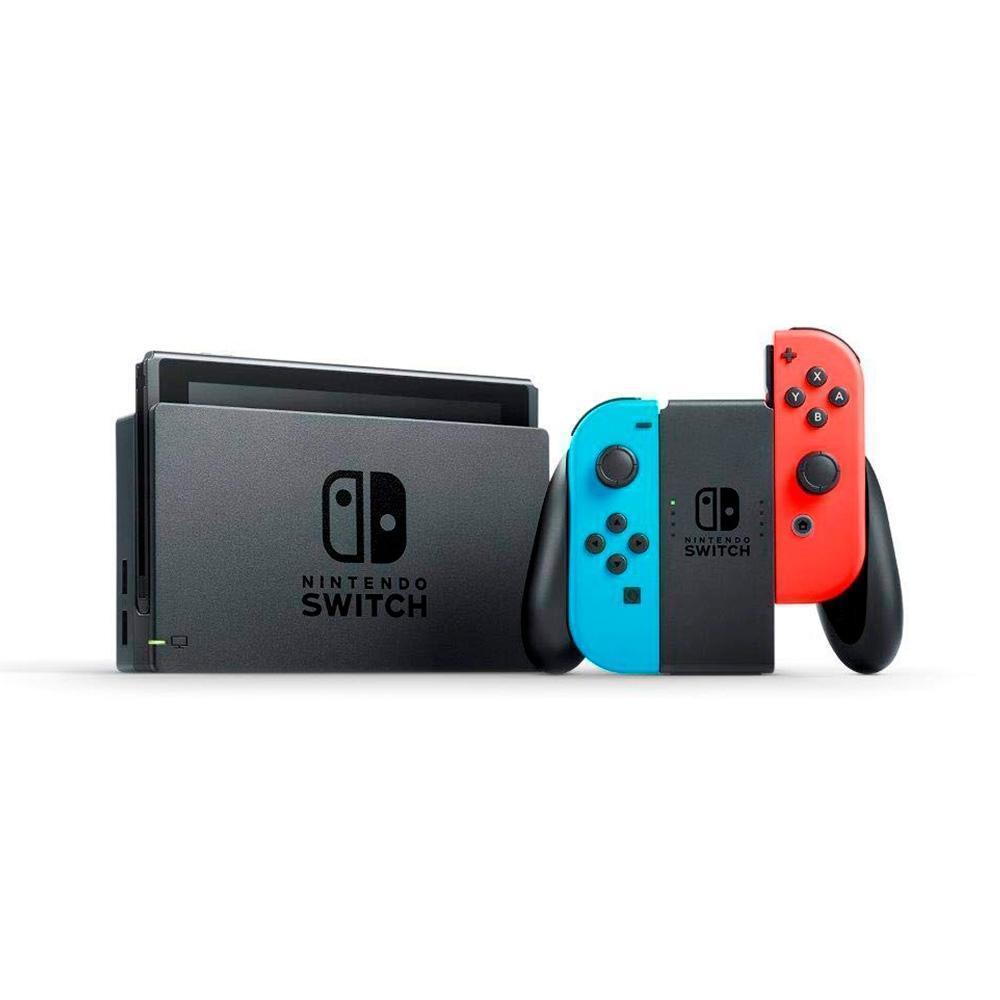 CONTROLE NINTENDO JOYCON AZUL/VERM NEON