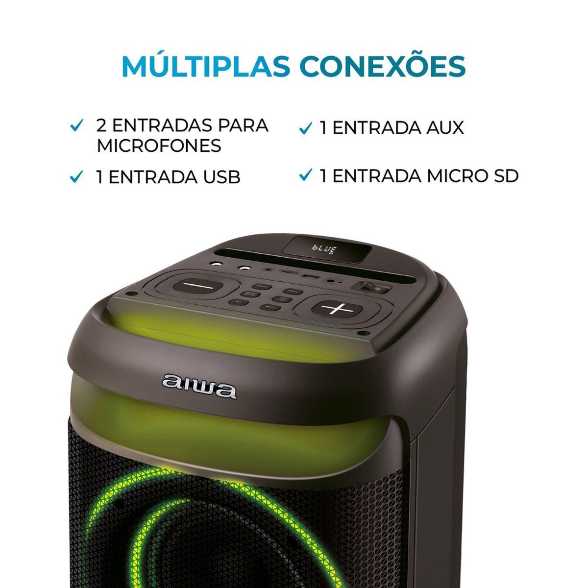 CAIXA DE SOM PARTYBOX AIWA PB-08 BLUETOO