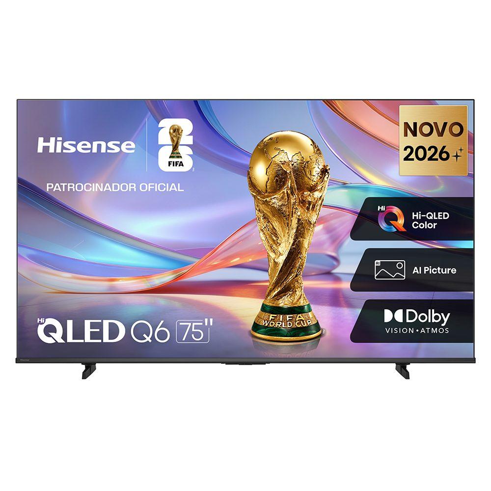 Smart TV Hisense 75 polegadas QLED 4K Vidaa U9 75Q6QVV Dolby Vision HDR10+