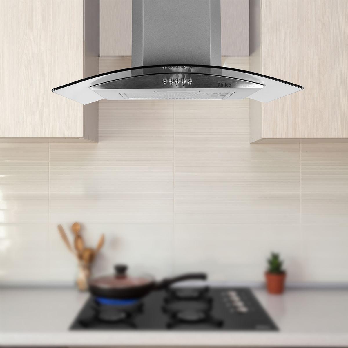 Coifa Philco PCO60G Glass Depurador Exaustor 60cm Inox 127V