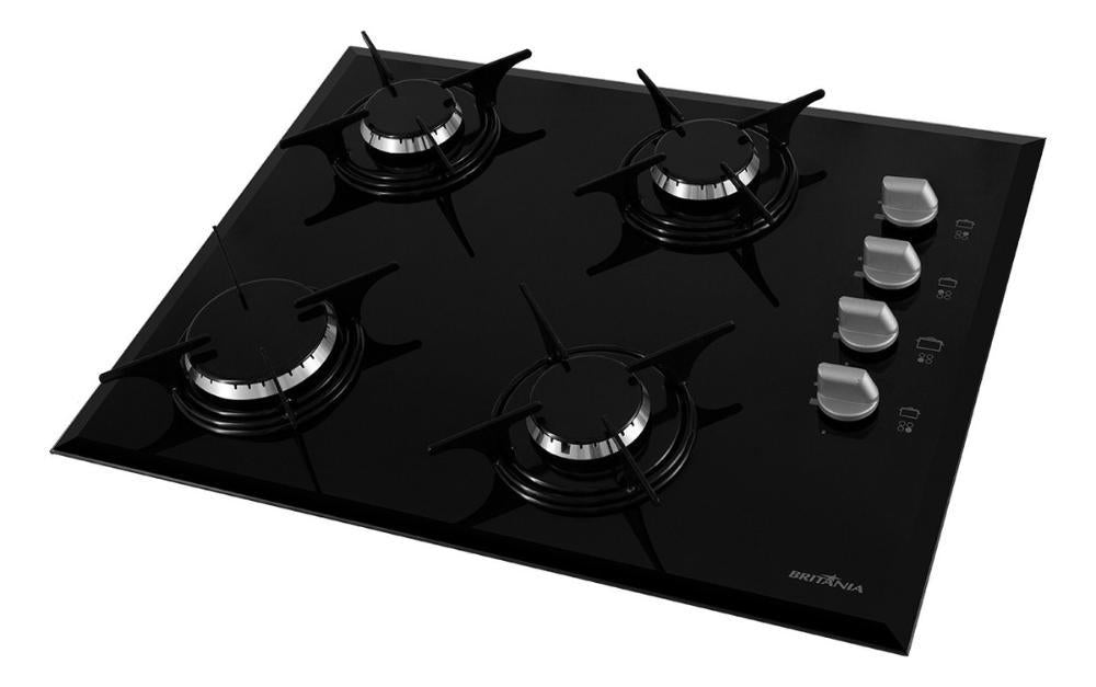 COOKTOP 4 BCS GAS PRETO BRITANIA BIVOLT